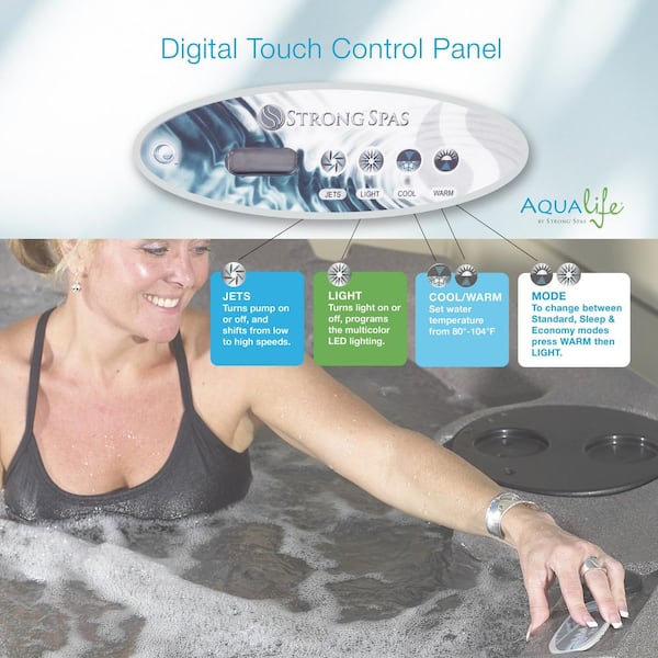 AquaLife Oceania 6-Person 40 Stainless Jet 240-Volt Hot Tub with
