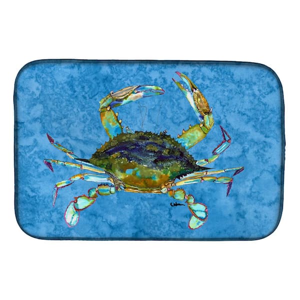 Caroline's Treasures 14 in. x 21 in. Multi-Color Crab Dish Drying