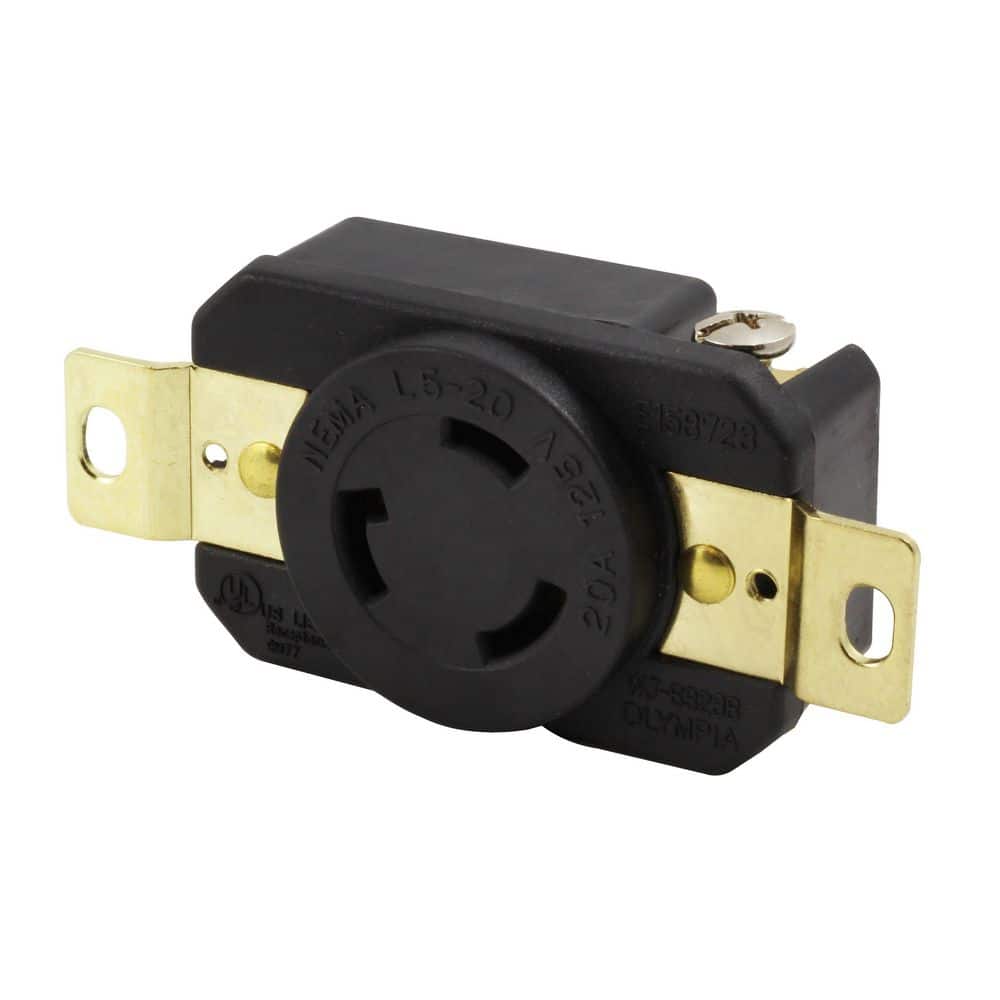 20-Amp 125-Volt NEMA L5-20R Flush Mounting Locking Industrial Grade Receptacle price history on PriceWatchPro