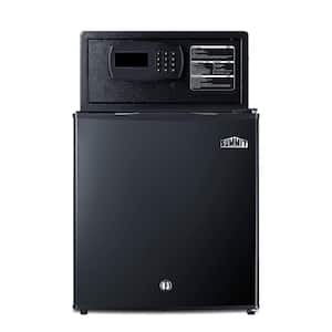 18 in. 1.6 cu. ft. Mini Refrigerator in Black with Safe