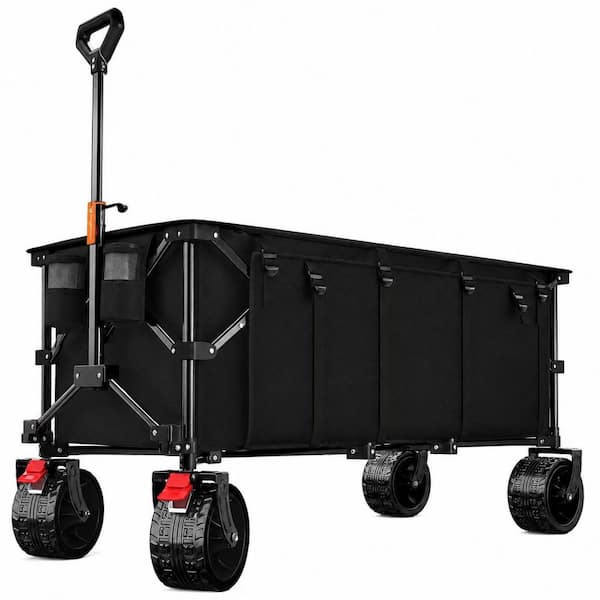 10.36 cu. ft. Oxford Fabric Garden Cart Collapsible Heavy Duty Utility Folding Cart with All-Terrain Wheels, 1 Piece