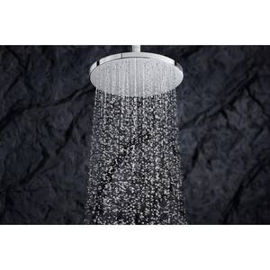 1-Spray Patterns 2.5 GPM 12 in. Ceiling Mount Fixed Shower Head Rainhead in Vibrant Titanium