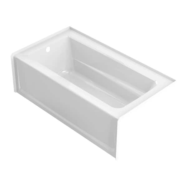 JACUZZI PRIMO 60 in. x 30 in. Soaking Bathtub with Left Drain in White