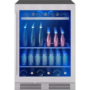 Presrv 24 in. 7-Bottle and 108-Can Single Zone Beverage Cooler