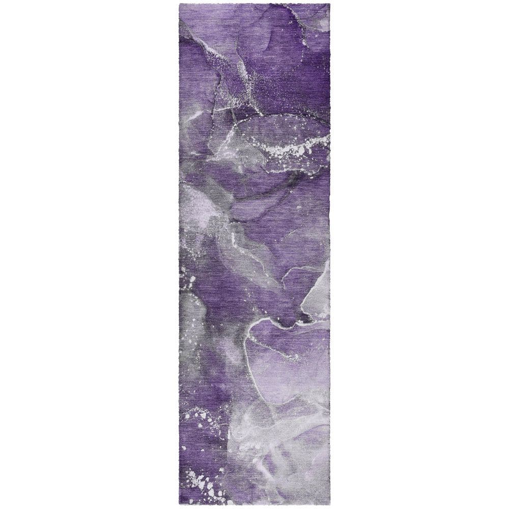 Dream Shag Premium Machine Washable Abstract ADS518 Purple 2 ft. x 7 ft. Runner Rug price history on PriceWatchPro