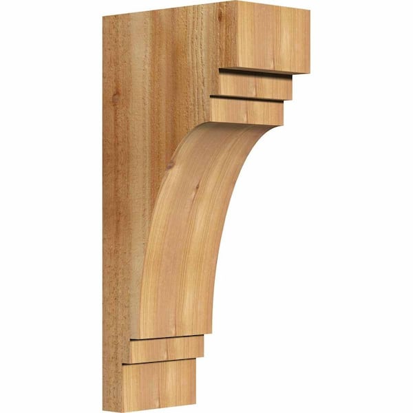 Ekena Millwork 6 in. x 10 in. x 22 in. Western Red Cedar Pescadero Rough Sawn Corbel
