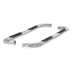 3-Inch Round Polished Stainless Steel Nerf Bars, No-Drill, Select Chevrolet Silverado, GMC Sierra 1500, 2500, 3500 HD