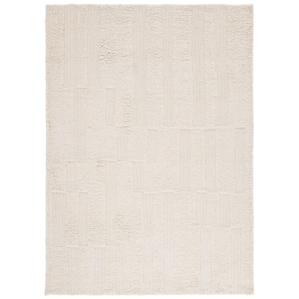 Vermont 3 ft. x 5 ft. Ivory High-Low Solid Area Rug
