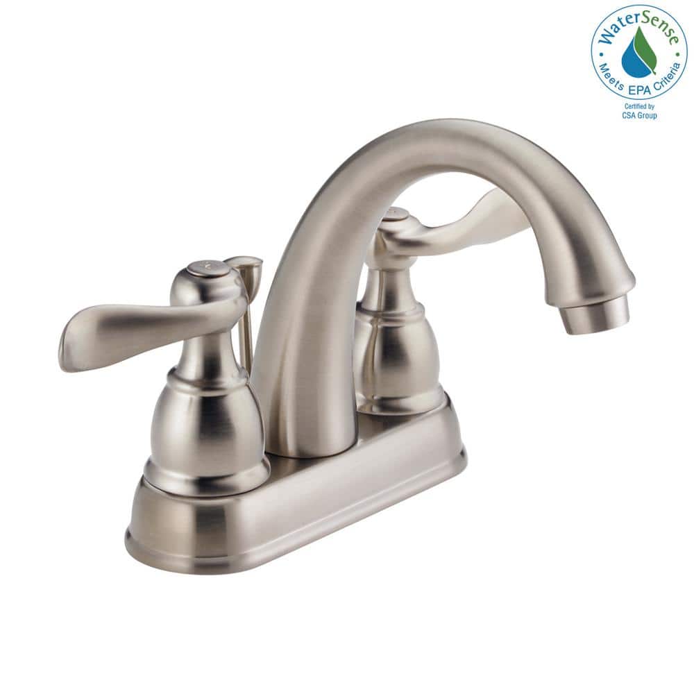 Delta Windemere Dual-Handle Stainless Steel Bathroom Faucet
