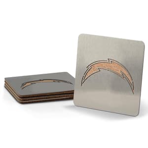 NFL Los Angeles Chargers 4 in. Metallics Coasters (Set of 4)