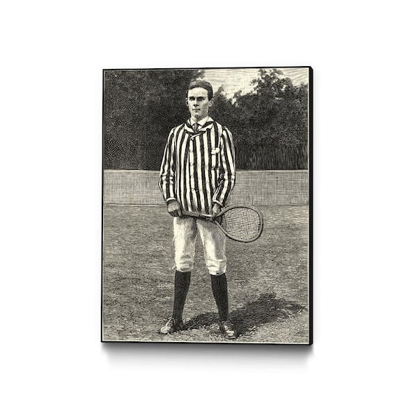 Unbranded 30 in. x 40 in. "Harpers Weekly Tennis III" by Unknown Framed Wall Art