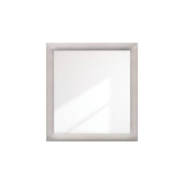 BrandtWorks 37 in. W x 40 in. W Farmhouse Gray Wood Grain Framed Wide Wall Mirror