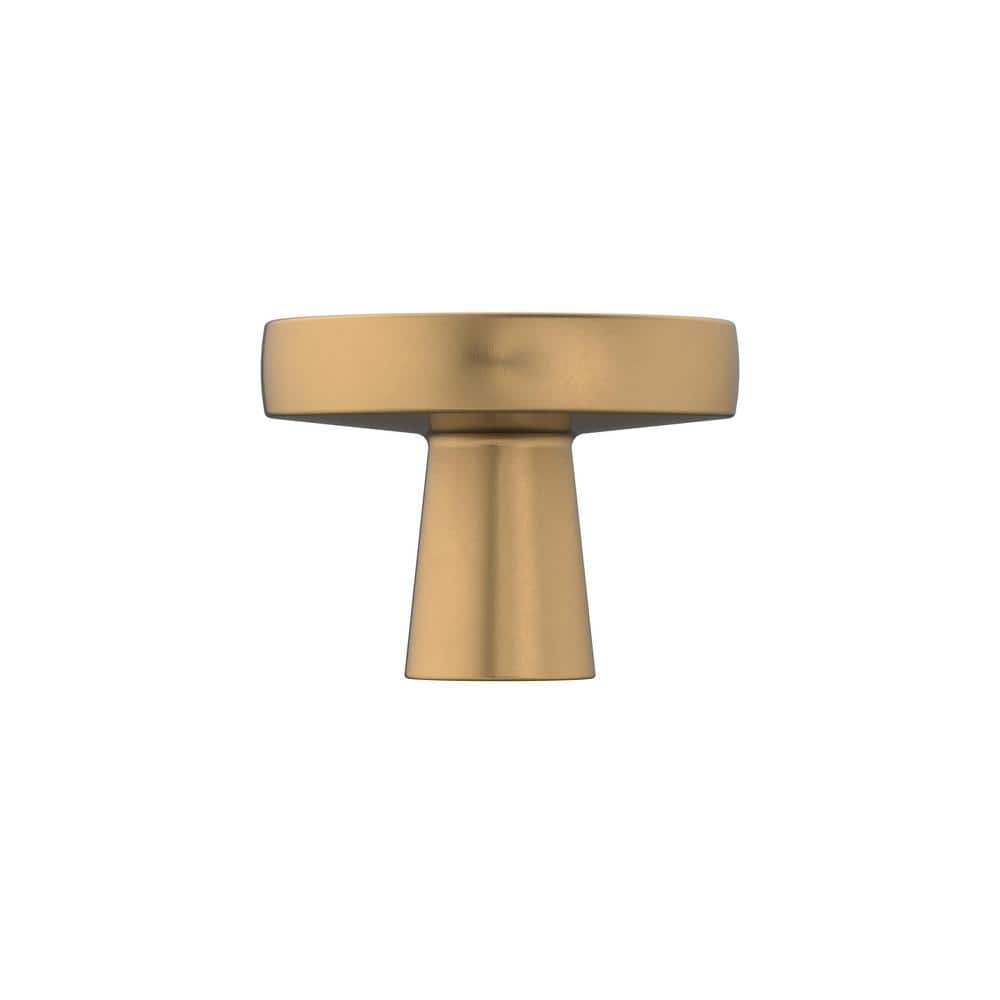 Champagne Bronze Round Modern Cabinet Knob with Mounting Hardware