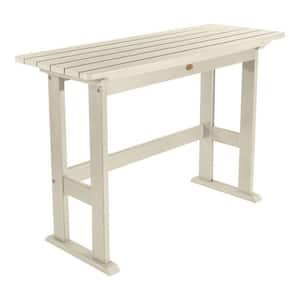 Lehigh Whitewash Rectangular Recycled Plastic Outdoor Balcony Height Dining Table