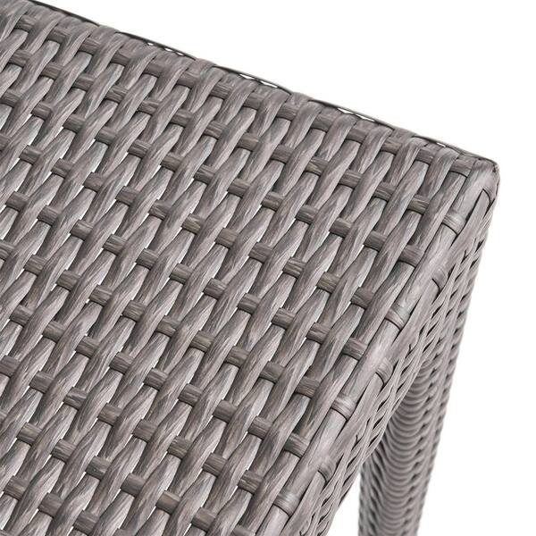 Noble house dusk gray stackable wicker outdoor dining chairs new arrivals