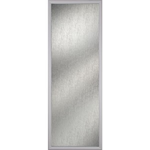 Rain 22 in. x 64 in. x 1 in. with White Frame Replacement Glass Panel
