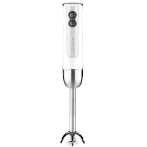 Immersion Blender Handheld with High-Power Turbo Mode -800-Watt White