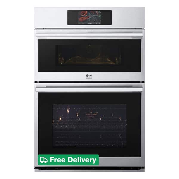 STUDIO 30 in. SMART Combi Double Electric Wall Oven in Stainless Steel with Instaview, Steam Sous Vide and Air Fry