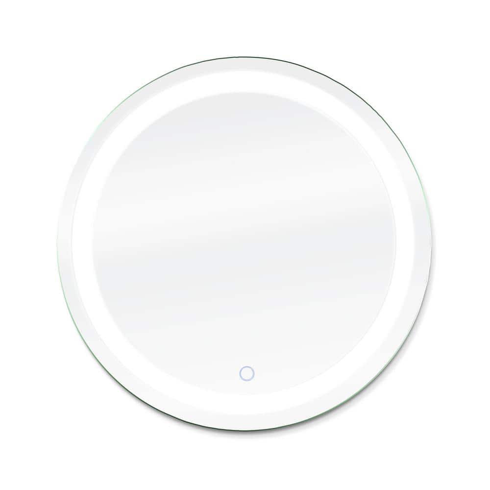 24 in. Round Tri-Color LED Wall Mounted Backlit Vanity Bathroom Mirror with