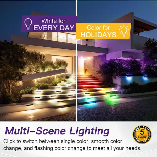 Sofiton 4-Pack 200 Lumens Low Voltage Bronze Integrated LED RGB