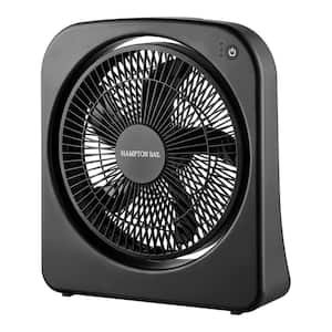 9 in. 3 Speed Dual Power Personal Indoor/Outdoor Desk Fan in Black