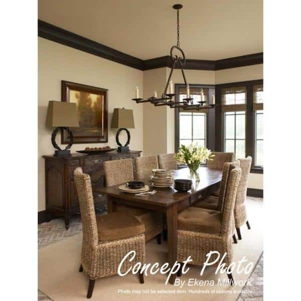 Andrea Rope Carved Alder Wood Crown Moulding
