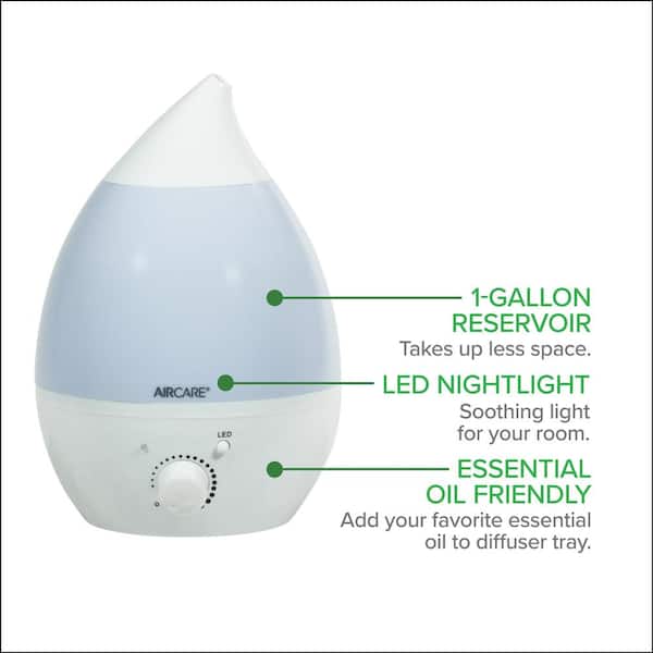 AURORA 1-Gal. Cool Mist Ultrasonic Large Room Humidifier for 750 sq. ft., White