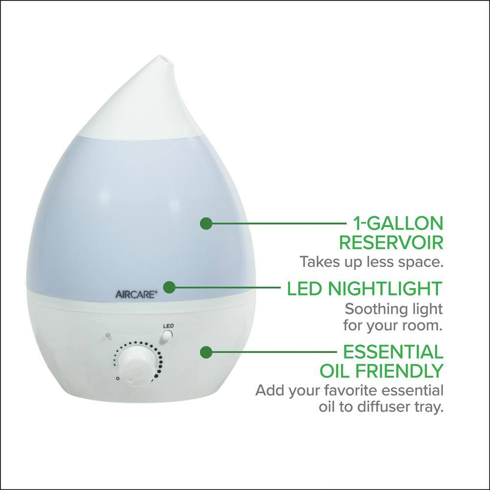 Aurora White Ultrasonic Humidifier with LED Nightlight