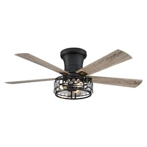 Divisadero 52 in. Indoor Oil Rubbed Bronze Flush Mount Ceiling Fan With Remote Control and Light Kit