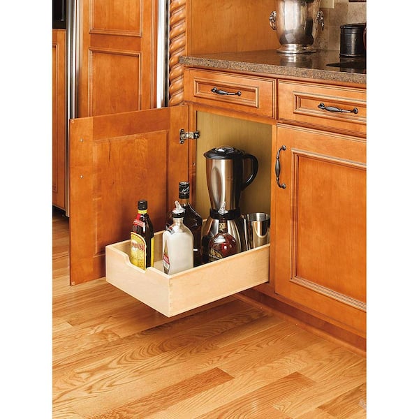 Rev-A-Shelf 14 in. Maple Wood Pull Out Organization Drawer (2-Pack)