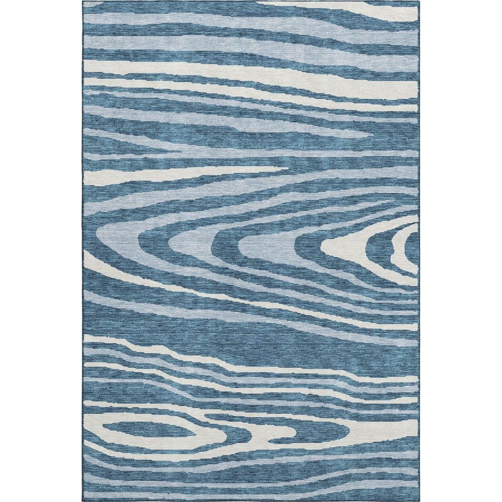 Mayfield Premium Machine Washable Abstract AMF974 Navy 9 ft. x 12 ft. Area Rug price history on PriceWatchPro