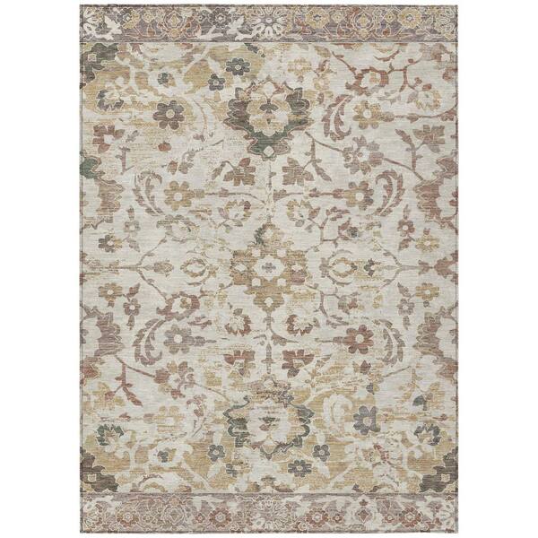Chantille Machine Washable Indoor/Outdoor Abstract ACN3165 Cream 10 ft. x 14 ft. Area Rug