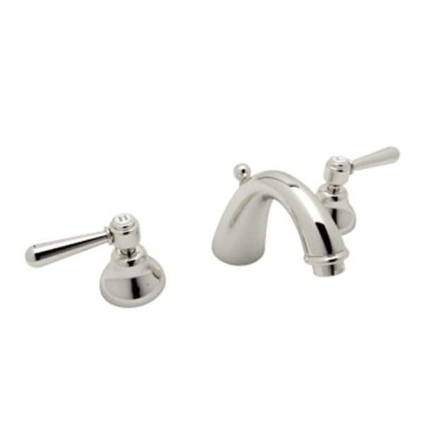 Verona 8 in. Widespread 2-Handle Bathroom Faucet in Polished Nickel