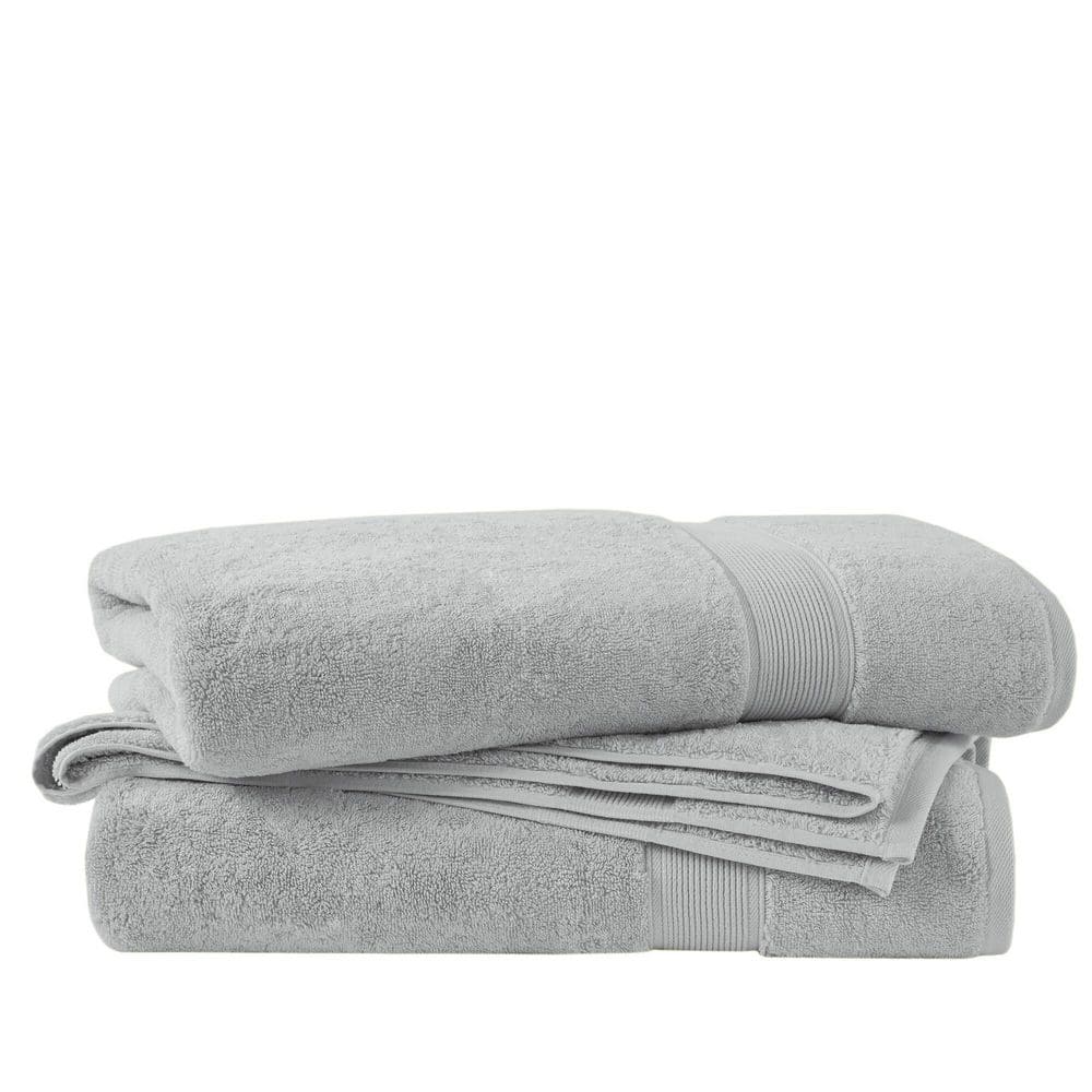 Luxurious Silver 800GSM Cotton Bath Sheet Set, 2 Pieces