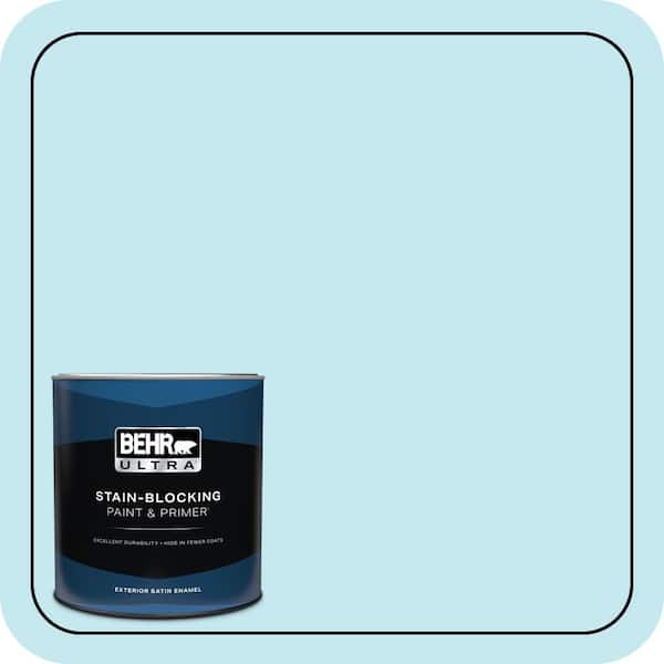BEHR ULTRA 1 qt. #P480-1 Niagara Mist Satin Enamel Exterior Paint & Primer