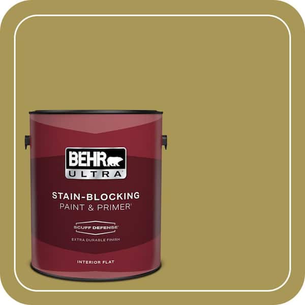 BEHR ULTRA 1 gal. #390D-6 Spring Moss Extra-Durable Flat Interior Paint & Primer