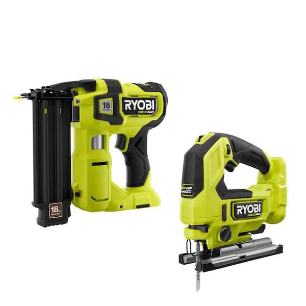 ONE+ HP 18V 18-Gauge Brushless Cordless AirStrike Brad Nailer with ONE+ HP 18V Brushless Cordless Jig Saw (Tools Only)