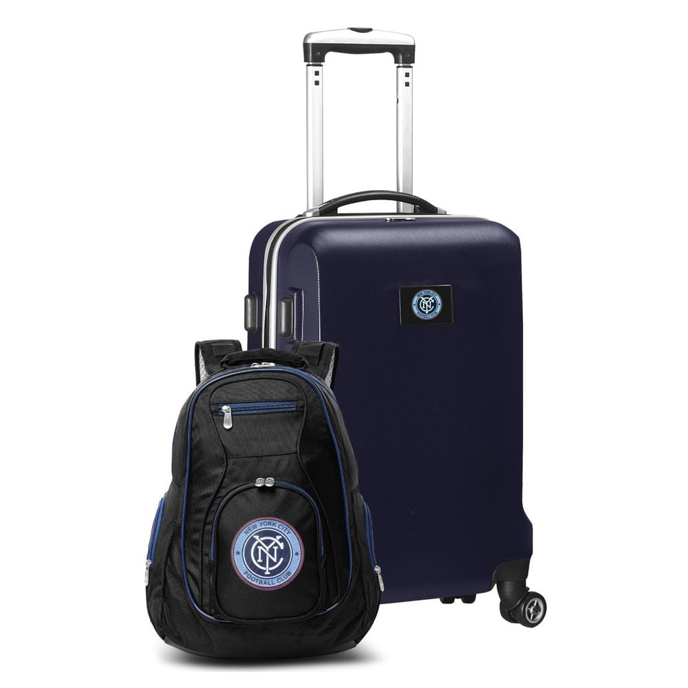 New York City FC 21 in. Deluxe 2-Piece Backpack and Carry-on Set- Navy