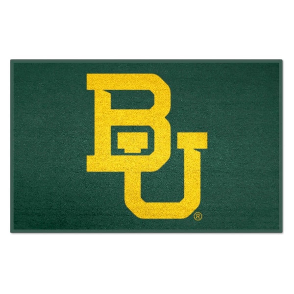 FANMATS NCAA Baylor University Black 19 in. x 30 in. Indoor Starter Mat Accent Rug