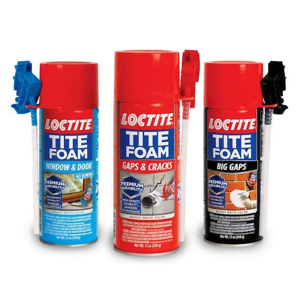 Loctite - TITE FOAM Gaps and Cracks Spray Foam, Bright White, 12 oz. Can, Insulating Spray Foam Sealant
