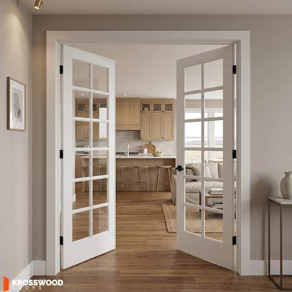 Krosswood Doors 64 in. x 96 in. Craftsman Shaker 12-Lite Right