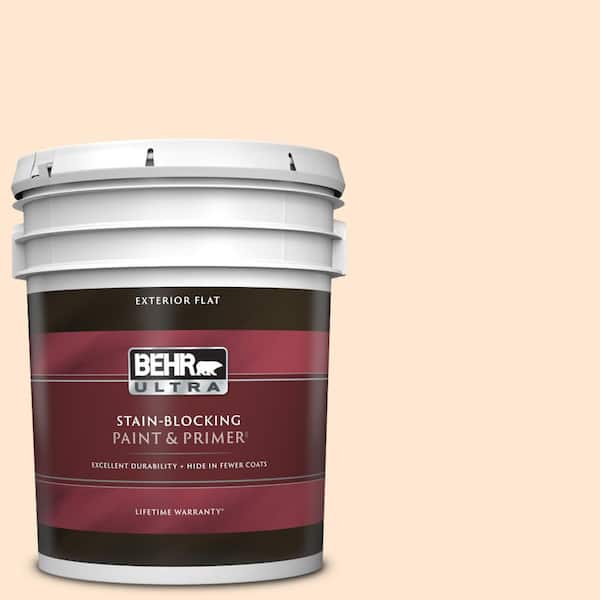 BEHR ULTRA 5 gal. #P210-1 Sour Candy Flat Exterior Paint & Primer