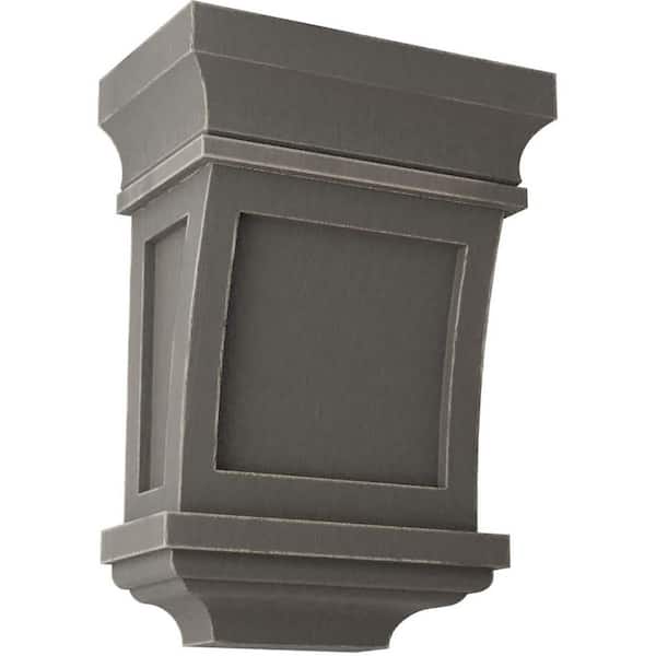 Ekena Millwork 5 in. x 7 in. x 3 in. Reclaimed Grey Santa Fe Wood Vintage Decor Corbel