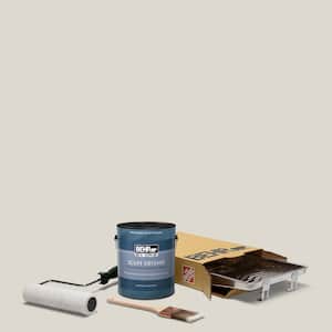 1 gal. #N320-1 Campfire Ash Extra Durable Satin Enamel Interior Paint and 5-Piece Wooster Set All-in-One Project Kit