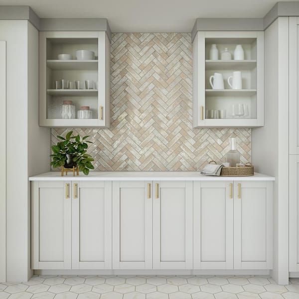 モラモラi Daltile Lamora Marble Gilded White 8 in. x 9 in. Glazed