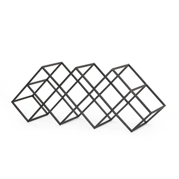 7-Bottle Black Wine Rack