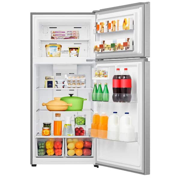 Vissani 18 cf Top Freezer Refrigerator-Stainless Look-E*Star
