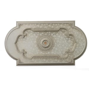 94 in. x 3 in. x 51 in. Champagne Rectangular Chandelier Polysterene Ceiling Medallion Moulding