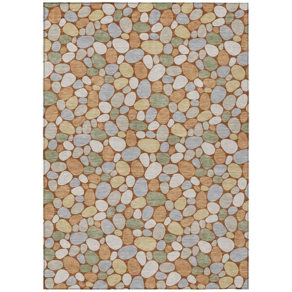 Chantille Machine Washable Indoor/Outdoor Abstract ACN2817 Paprika 10 ft. x 14 ft. Area Rug