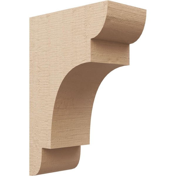Ekena Millwork Classic Series 2 7 in. x 14 in. x 21 in. New Brighton Rough Cedar Woodgrain Timberthane Polyurethane Corbel, Primed Tan